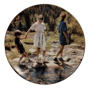 "Stepping Stones" 8" plate by artist Steve Hanks
